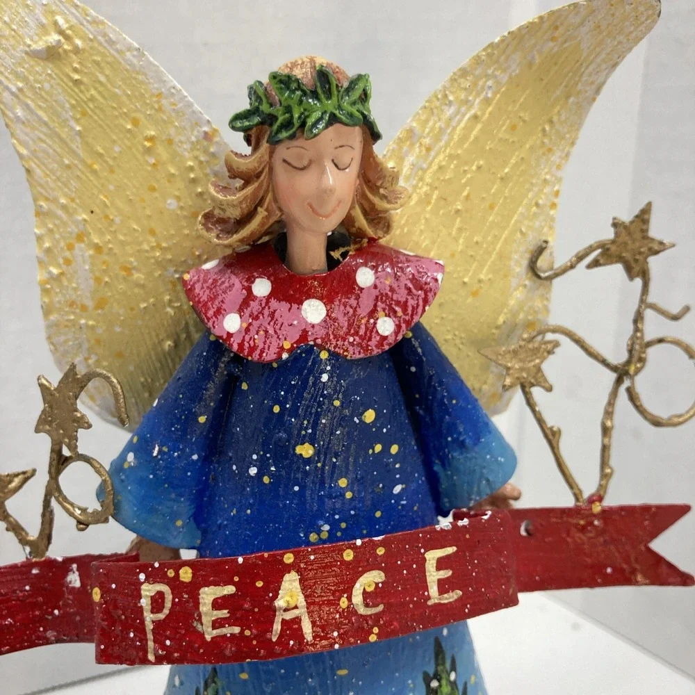 Vtg Ranger Gift Angel w/ Peace Banner Christmas Holiday‎ Figurine Retired 8